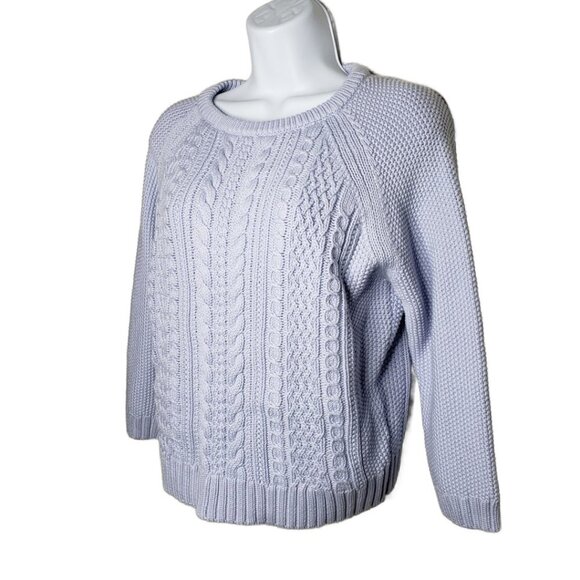 NWT J Crew Sz XXS Chunky Cable Knit Sweater, Lilac (1295 - Picture 2 of 7